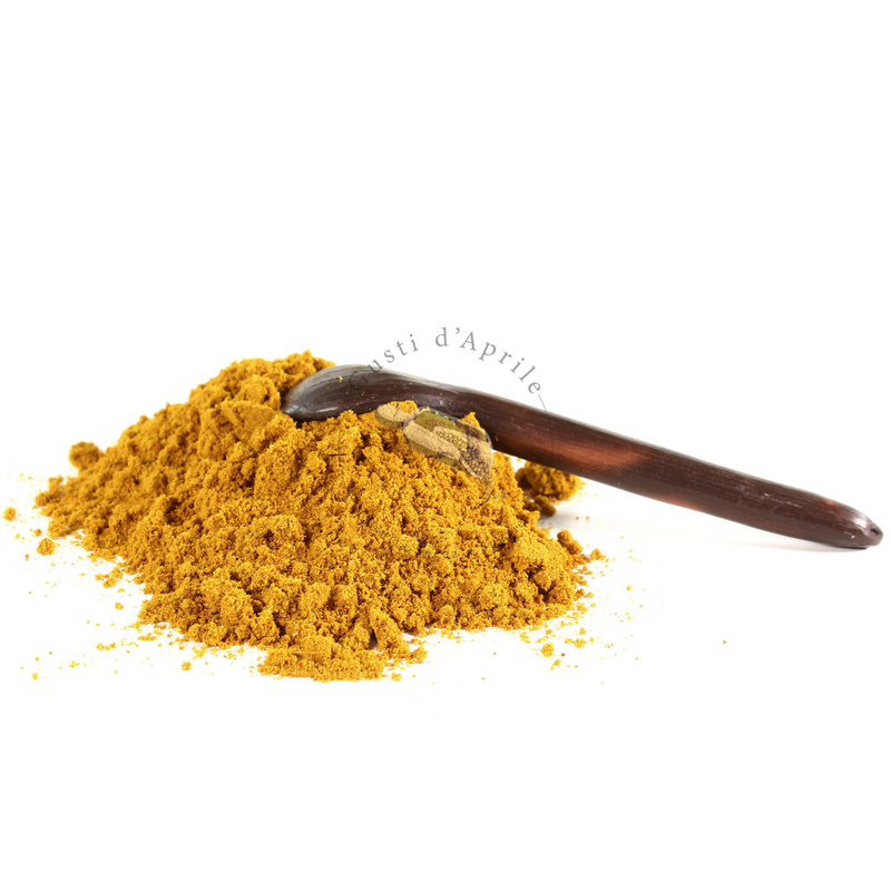 Curry in polvere mix di spezie provenienti dall'india