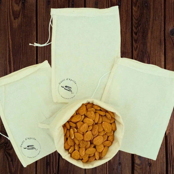 mandorla siciliana e nut milk bag per il latte di mandorla