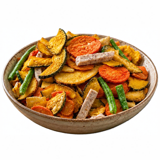 Mix di verdure disidratate in ciotola - zucca, carote, fagiolini, taro