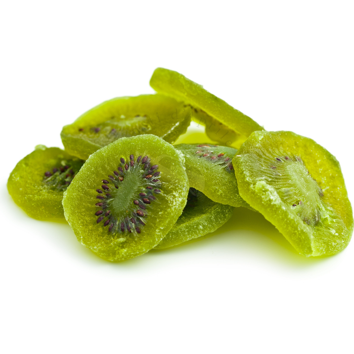 kiwi verde a fette disidratato senza sfondo