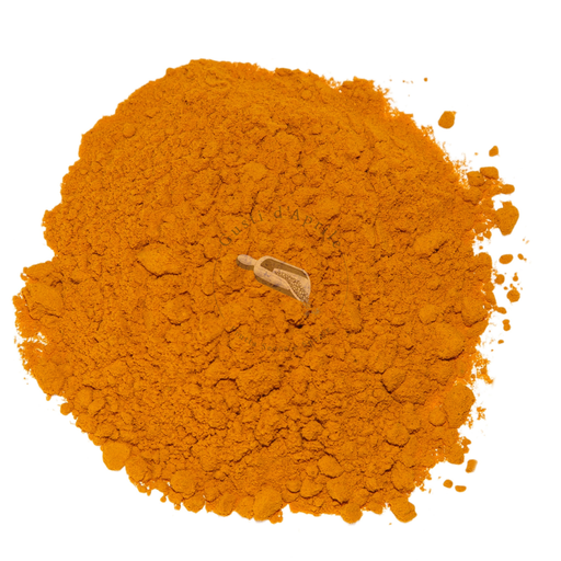 curcuma in polvere giallo ocra ottima come spezia e base per tisane e infusi