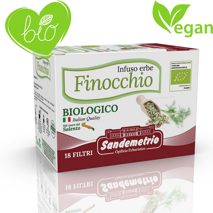 infuso erbe al finocchio biologico sandemetrio 18 filtri da infusione